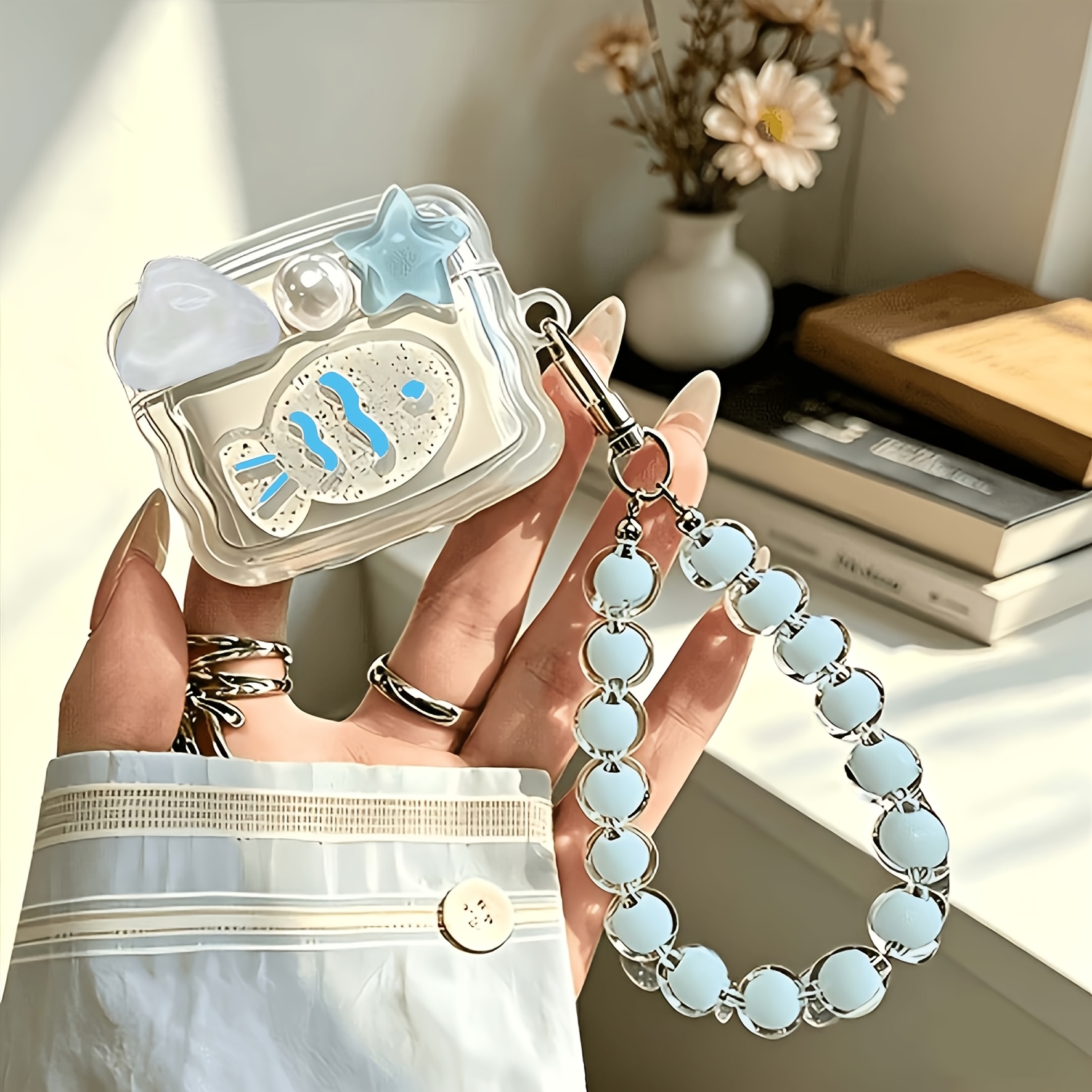 TEMU Starfish Little Fish Style For Earphone Anti-fall Protective Case Suitable For Case Anti-scratch Anti-fall Protection