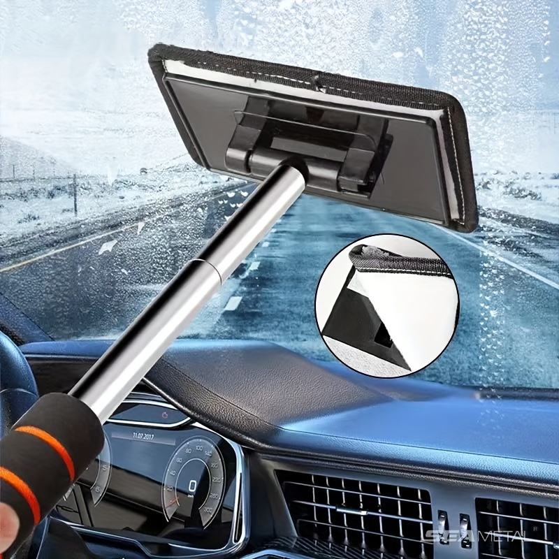 

Car Windshield Cleaner Brush - Extendable Long Handle, Auto Glass Dusting Tool For Home & Vehicle Maintenance