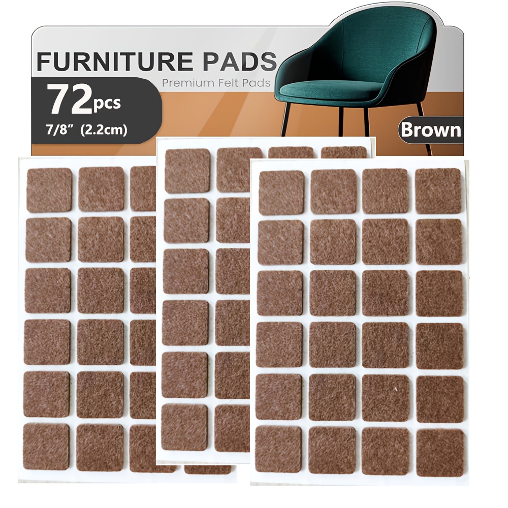 TEMU Vilt meubelbeschermers - 72 stuks 3/8"(2.2cm) - Vilt vloerbeschermers - Vilt onderzetters voor stoelen - Vilt onderzetters voor meubelpoten -