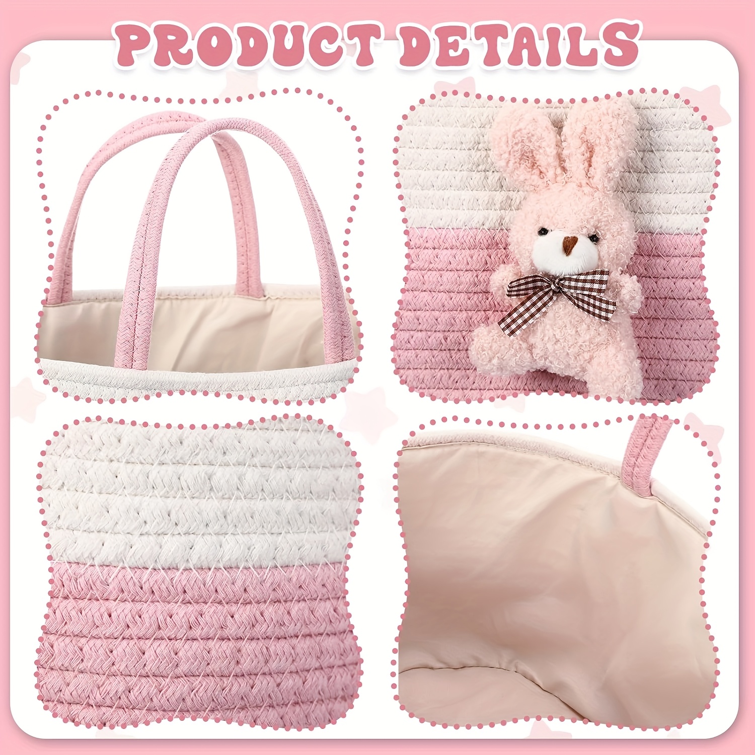 Cute Bunny Diaper Storage Basket for Kids