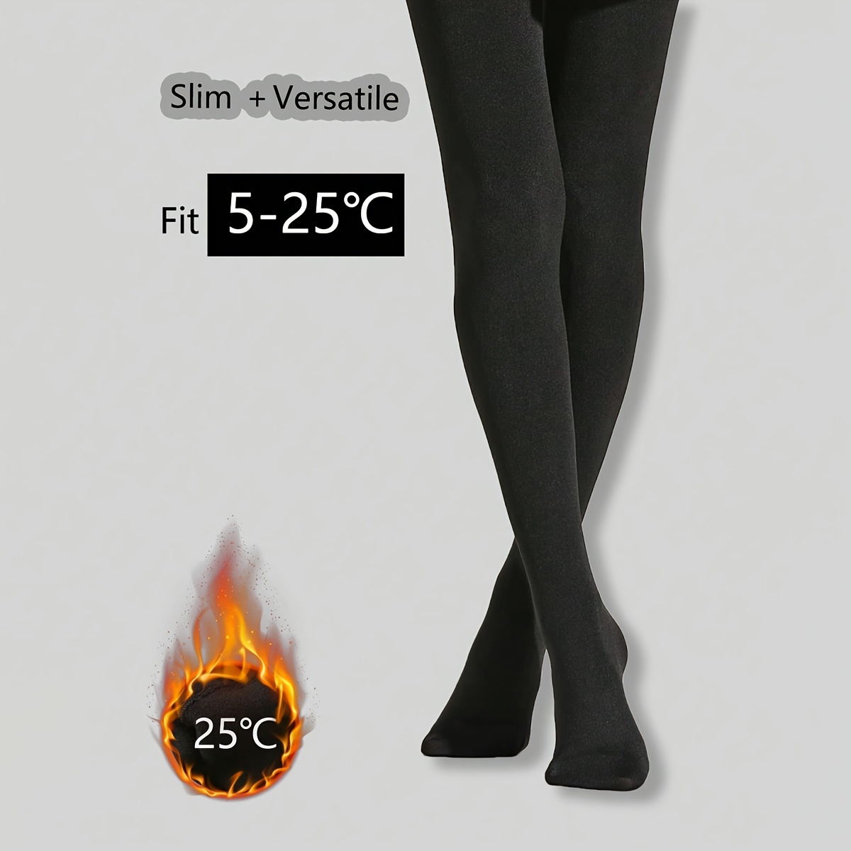 

Women's Slimming Fleece-lined Tights - High Waist, Stretchy & Warm Pantyhose For Fall/winter