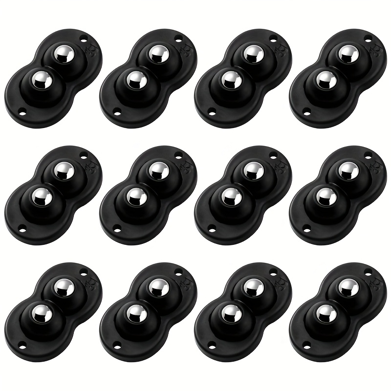 E-shop 12 Stück Klassische Doppelkugel-Rollen, 360° Drehbare Mini-Fußrollen für Küchengeräte, Möbelkleine Rollen, Universelle Passform für Kleine