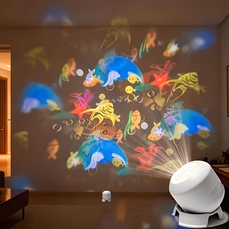 projecteur led océan étoilé, veilleuse à projection rotative à 360°, lampe dambiance à branchement usb, éclairage décoratif pour chambre, salle de jeux, salon Détails du produit 2