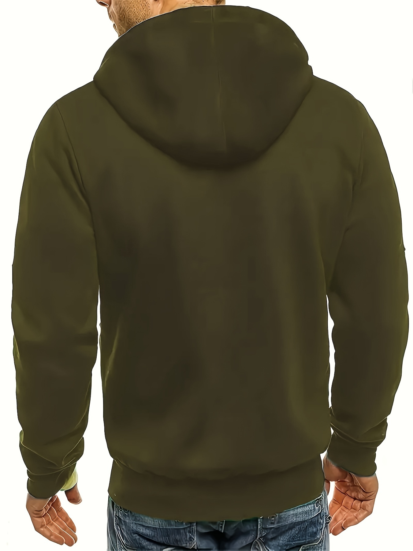 Solid Color Pullover Long Sleeve Hooded Sports Sweatshirt - Temu