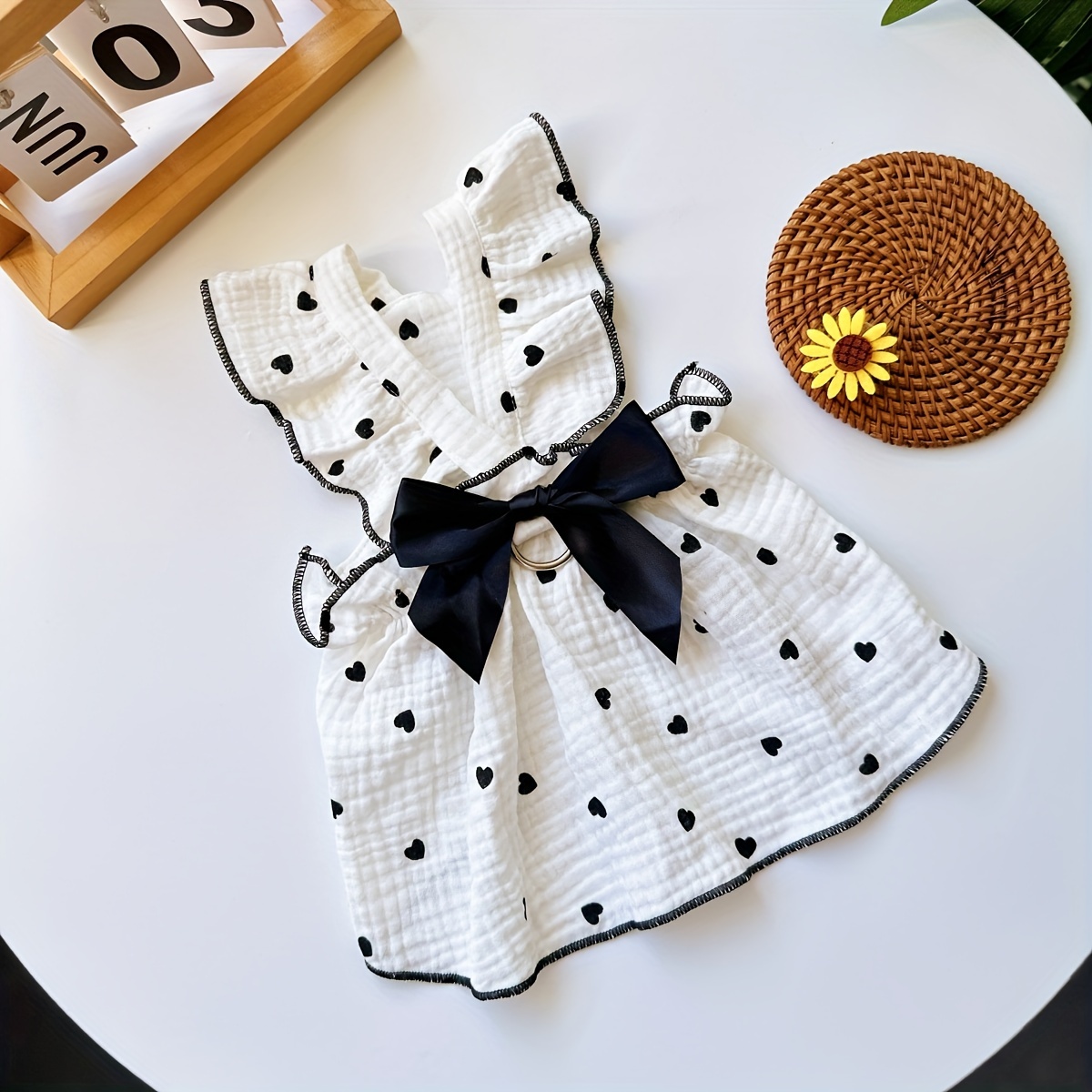 TEMU Pet Detachable Bow And - , Polyester Dog For Small To Breeds, Hem For , , And