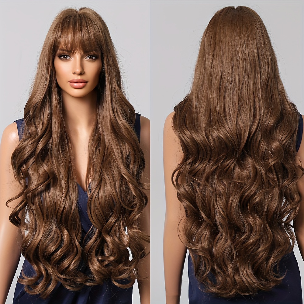 

Long Curly Wig For Women - , -density Synthetic Net Cap