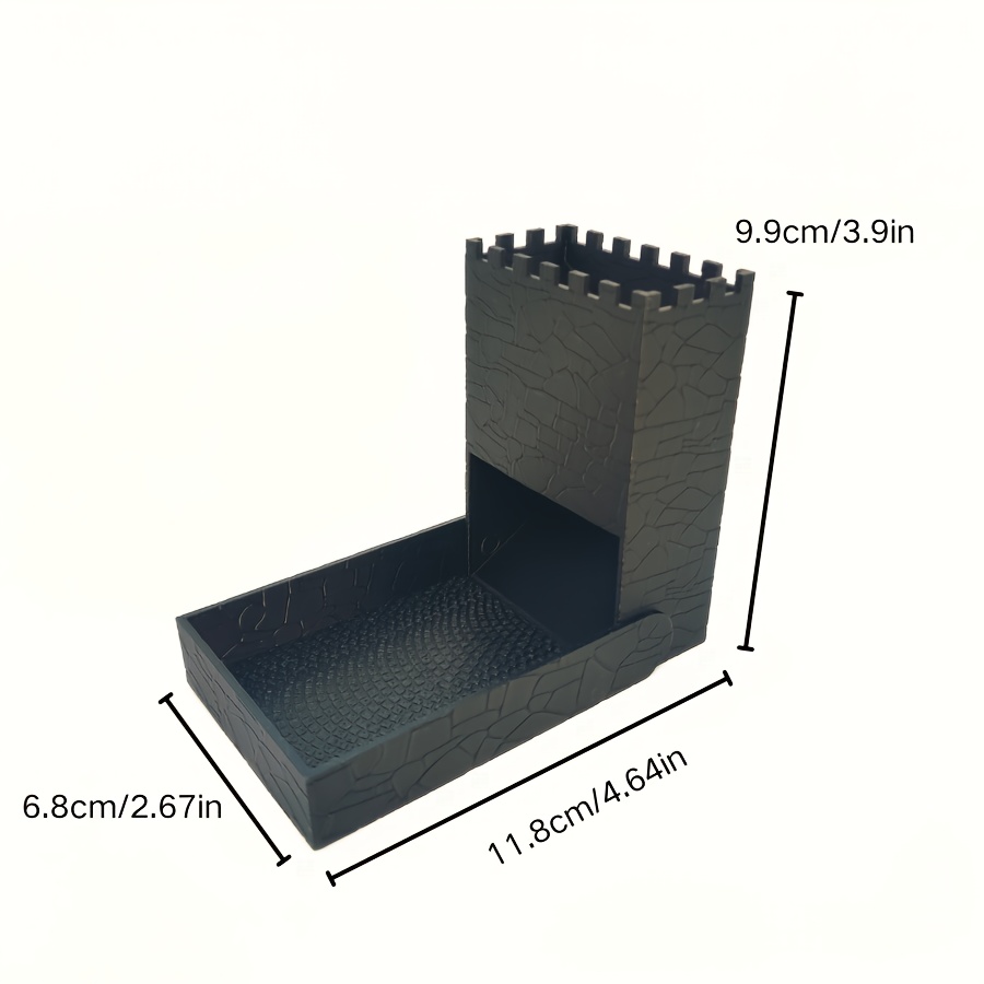 Collapsible Dice Tower Shaped Like a Castle Wall