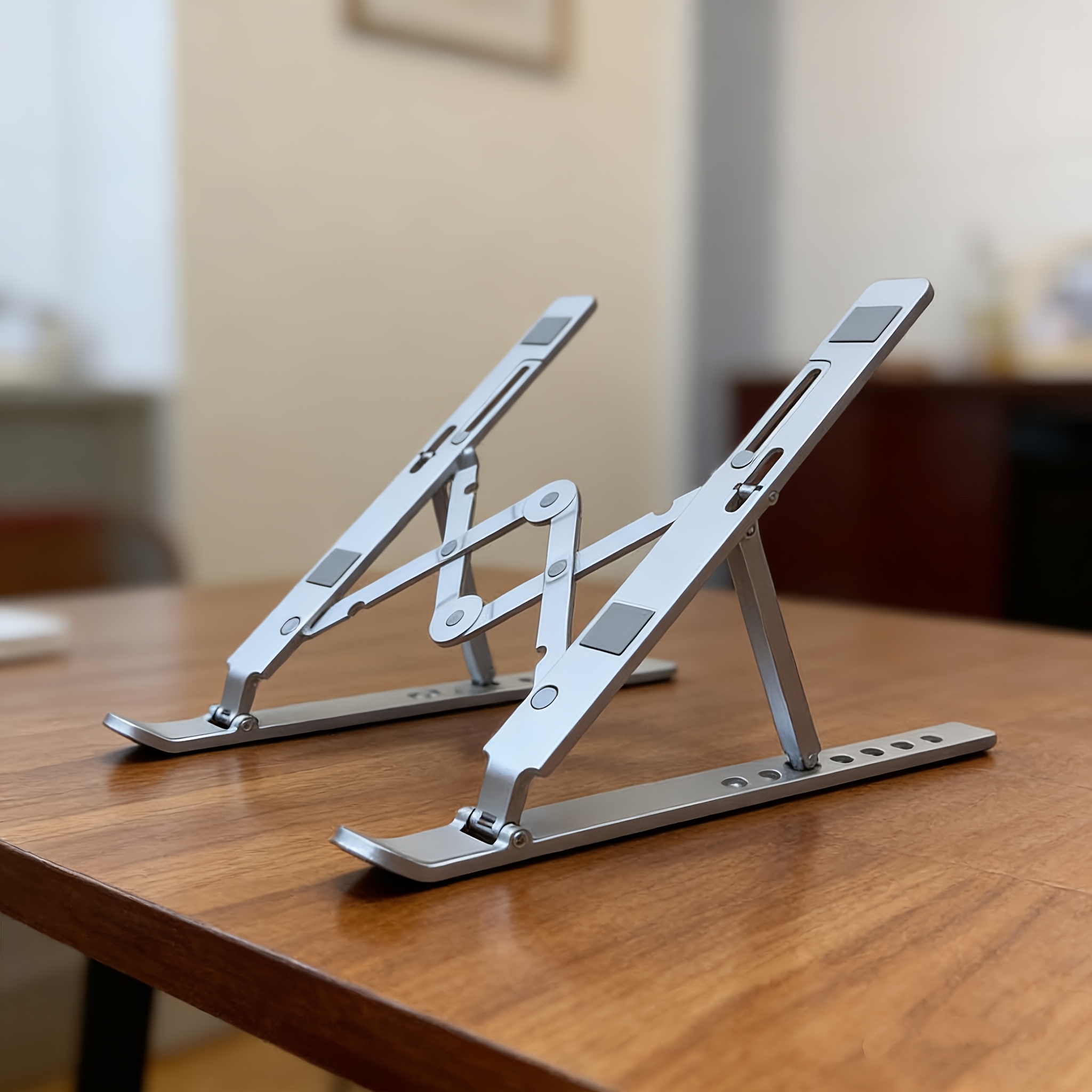 1pc laptop stand made of aluminum alloy with non slip silicone 7 height adjustment settings   suitable for office business gaming watching compatible with   inch tablets and laptops Product details 4