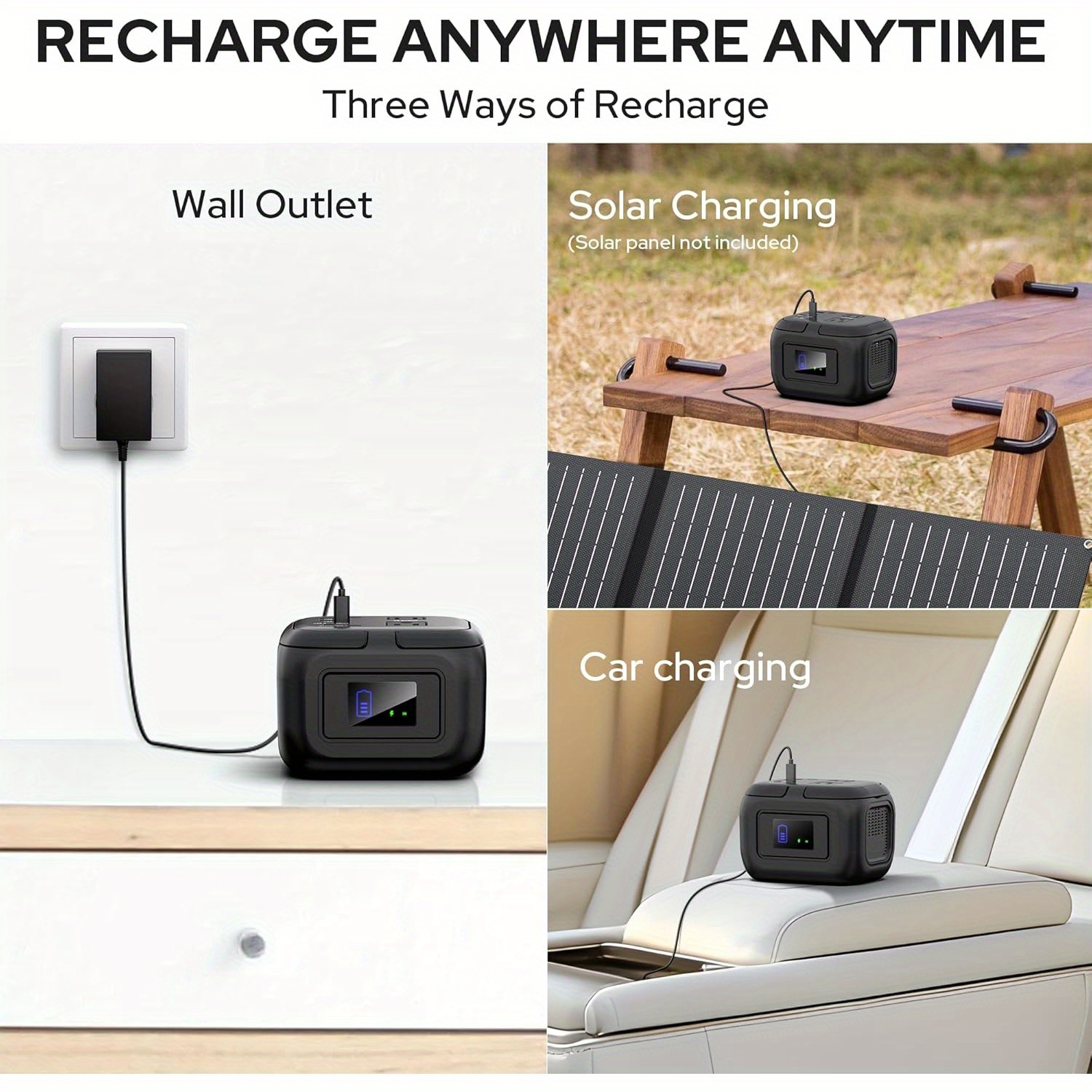 120w portable power station 97 68wh power bank ac outlet - Temu