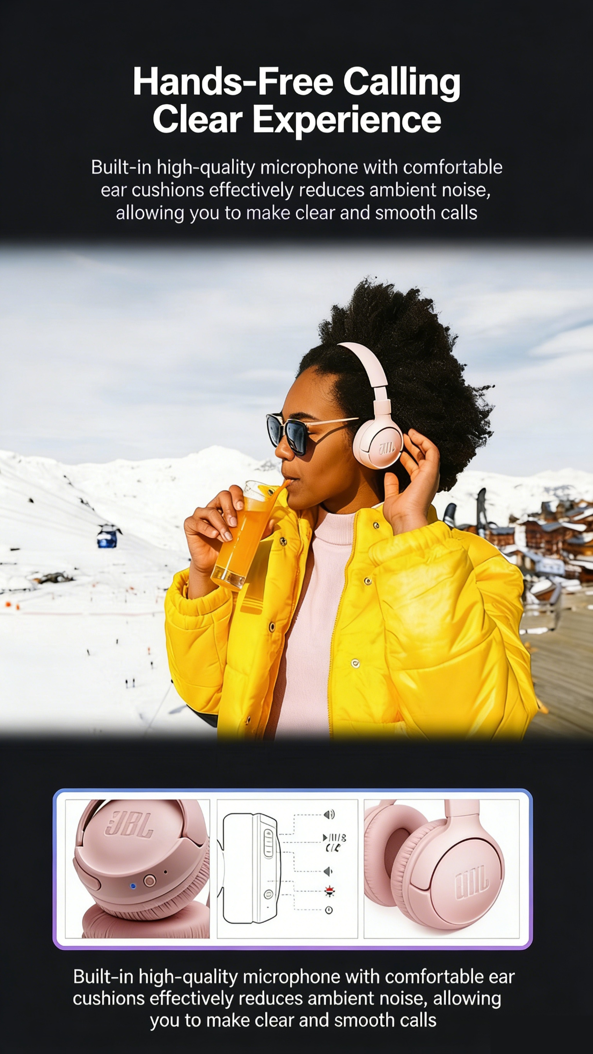 Auriculares Inalámbricos Over-Ear JBL Tune 510BT | Auténticos, Batería de Larga Duración de 40H, Carga Rápida de 5 Minutos, Plegables y Portátiles, Bajos Puros, 75 Años de Herencia Acústica JBL, Aislamiento de Sonido, Inalámbricos, Batería de Polímero de Litio