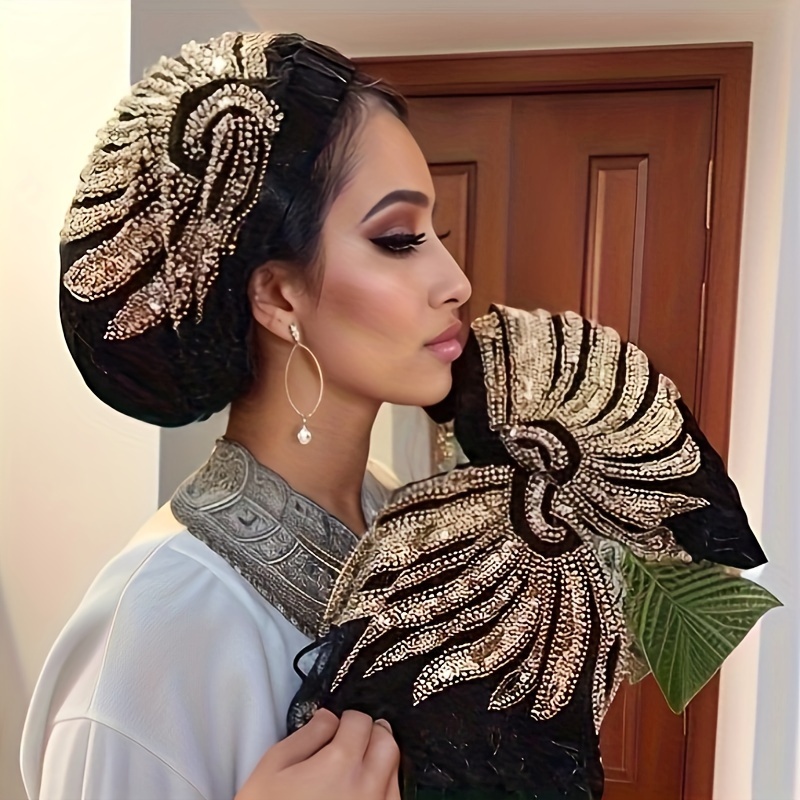 

Elegant Women's Hair Clip Hat With Sequins, Breathable And Lightweight Headwear, Perfect For Daily Wear, Party, And Formal Events