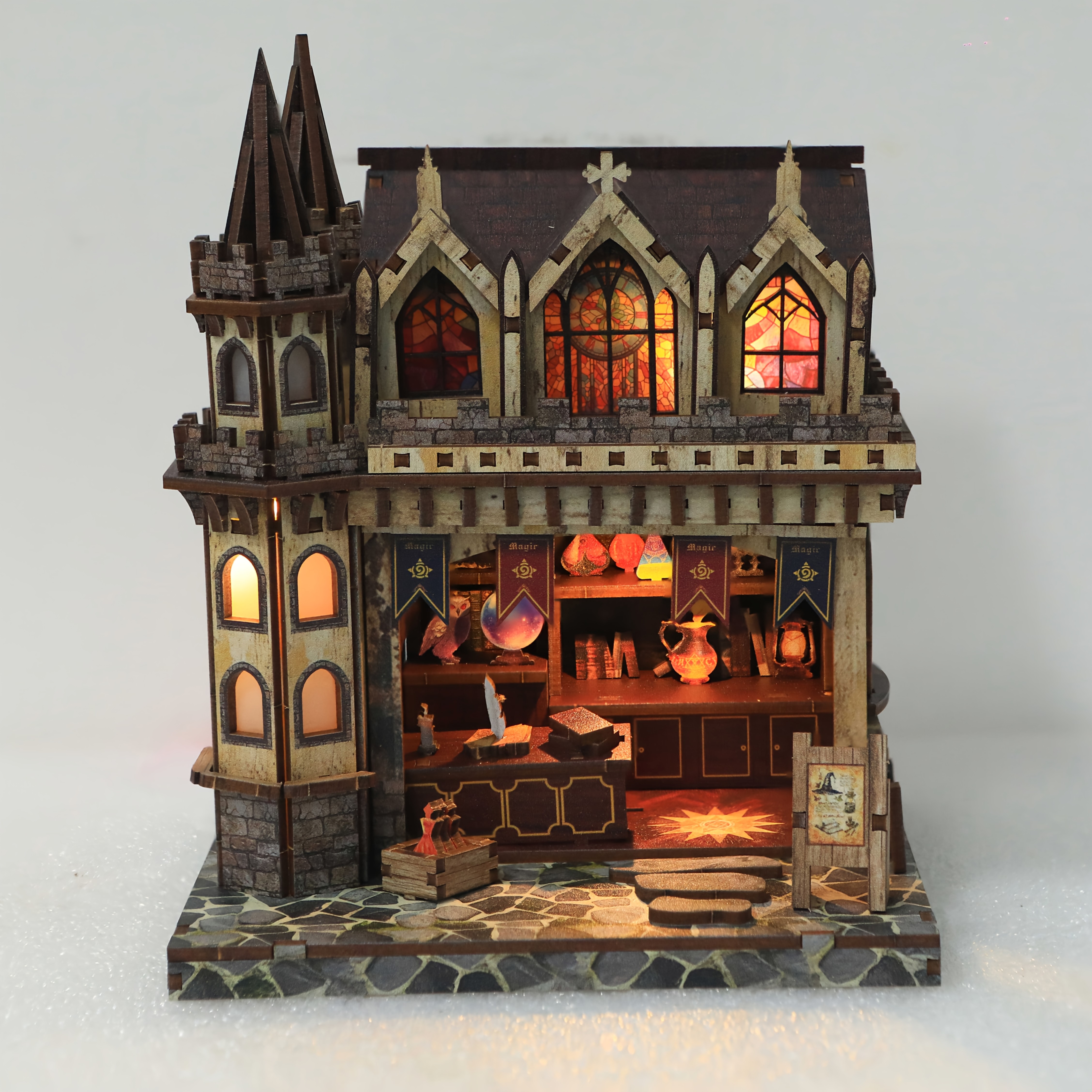 TEMU Diy Book Nook Kit - 3d Wooden Puzzle Suitable For Adults, Wood Miniature Model With Miniature Bookshelf & -tale Scenes, Creative Gift For Home