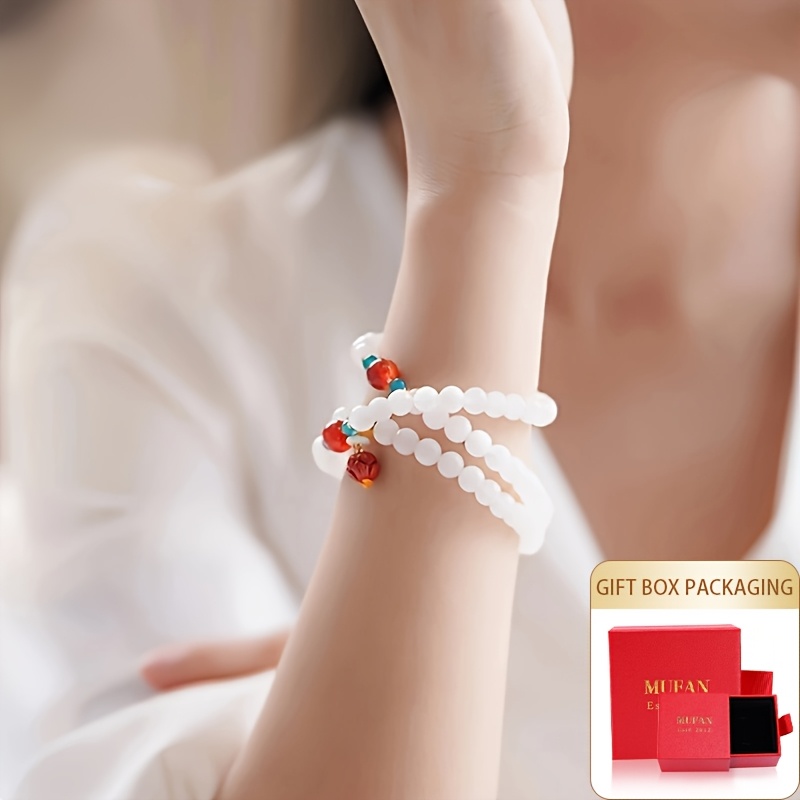 Stylish 6 7mm Bead Wrap Bracelet/Necklace for Women