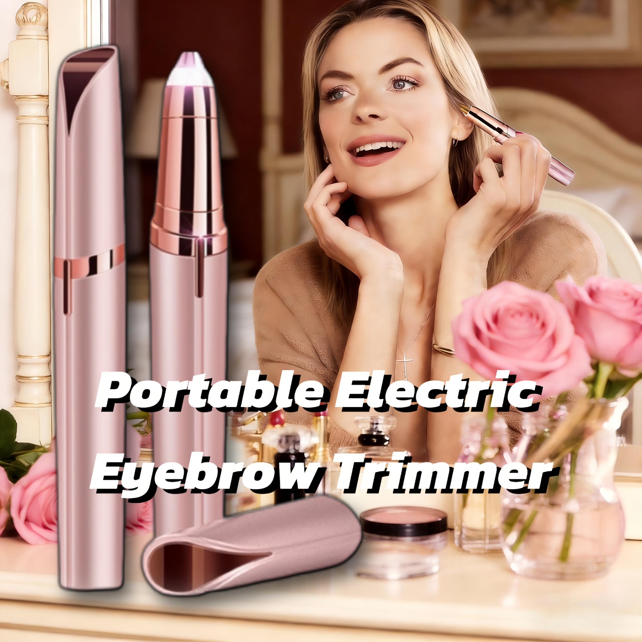 portable rechargeable electric eyebrow and   with 2   stainless steel   usb charging suitable for eyebrows armpits   fingers legs