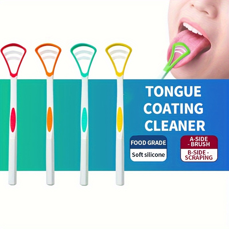 

Silicone Tongue Scraper For Adults - Portable Oral Care Tongue Cleaner, Bad Breath & Coating, Multiple Styles , Tongue Scraper And Gel