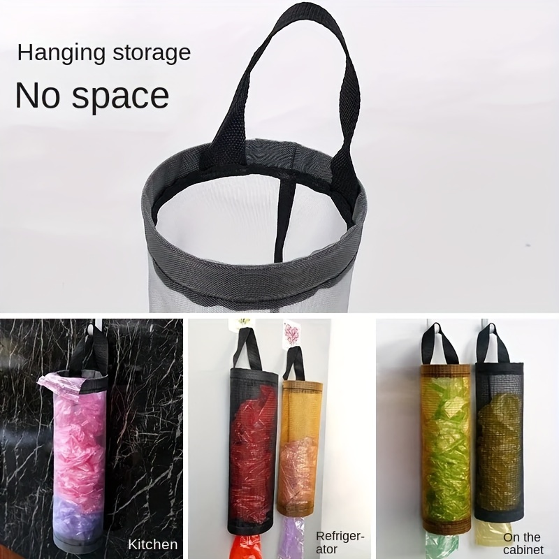 1pc plastic garbage bag holder wall mounted kitchen organizer for trash bag storage and dispensing kitchen trash can details 0