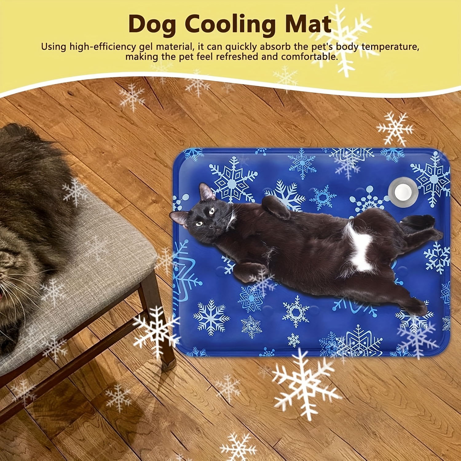 TEMU 夏用携帯型ペット冷却アイスパッド、猫と犬用高品質小型アイスパッド、耐傷性で簡単お手入れ可能