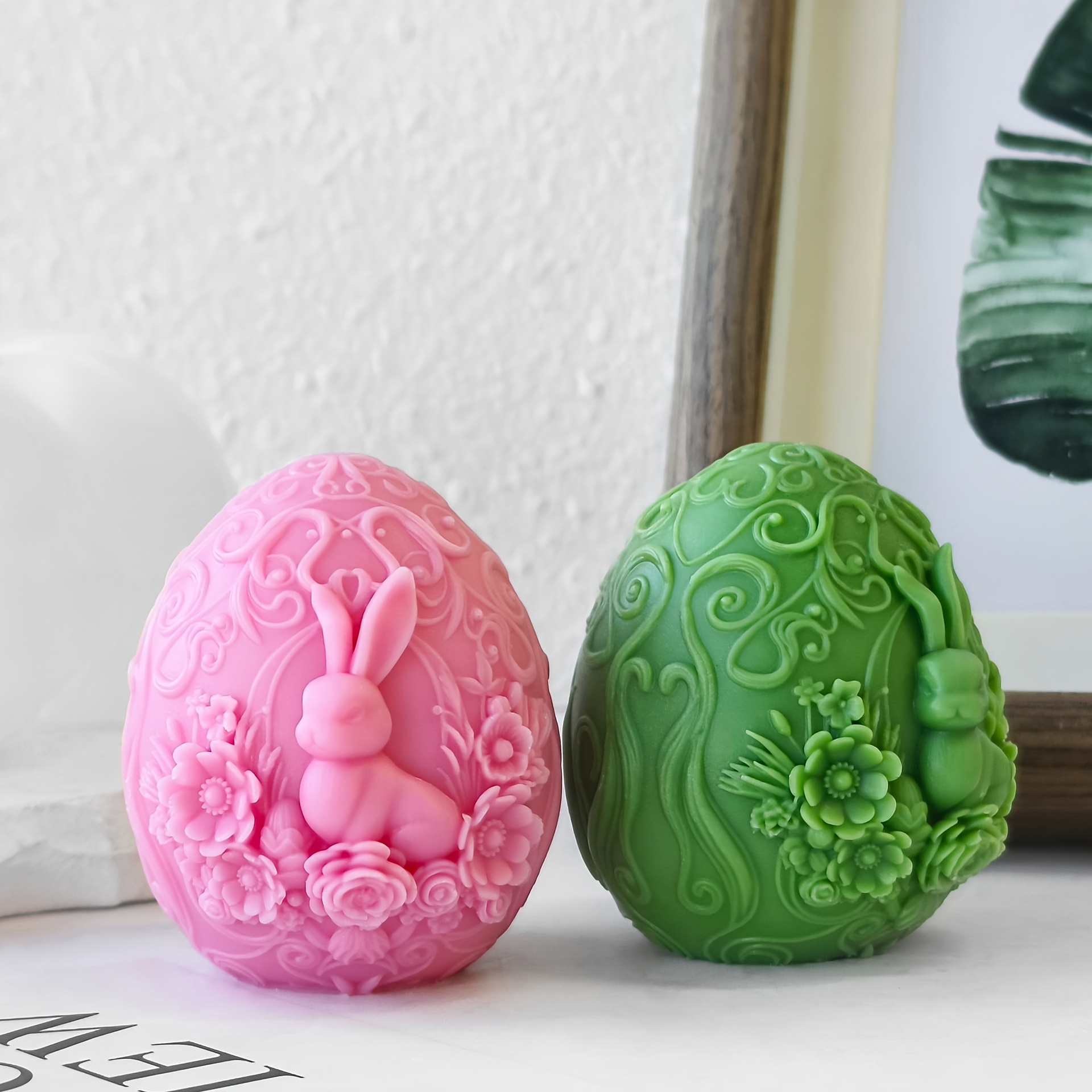 

Easter Bunny Silicone Mold For Candle Making, 3d Oval Plaster Craft Molds, Reusable & , For Diy Aromatherapy Candles