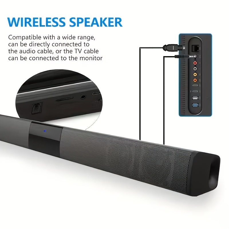 surround soundbar 1pc   1 surround sound bar for smart tv high power 16w 4 speaker system bathroom radio wireless   home theater system with adjustable speakers subwoofer   used for pc games projectors remote control details 3