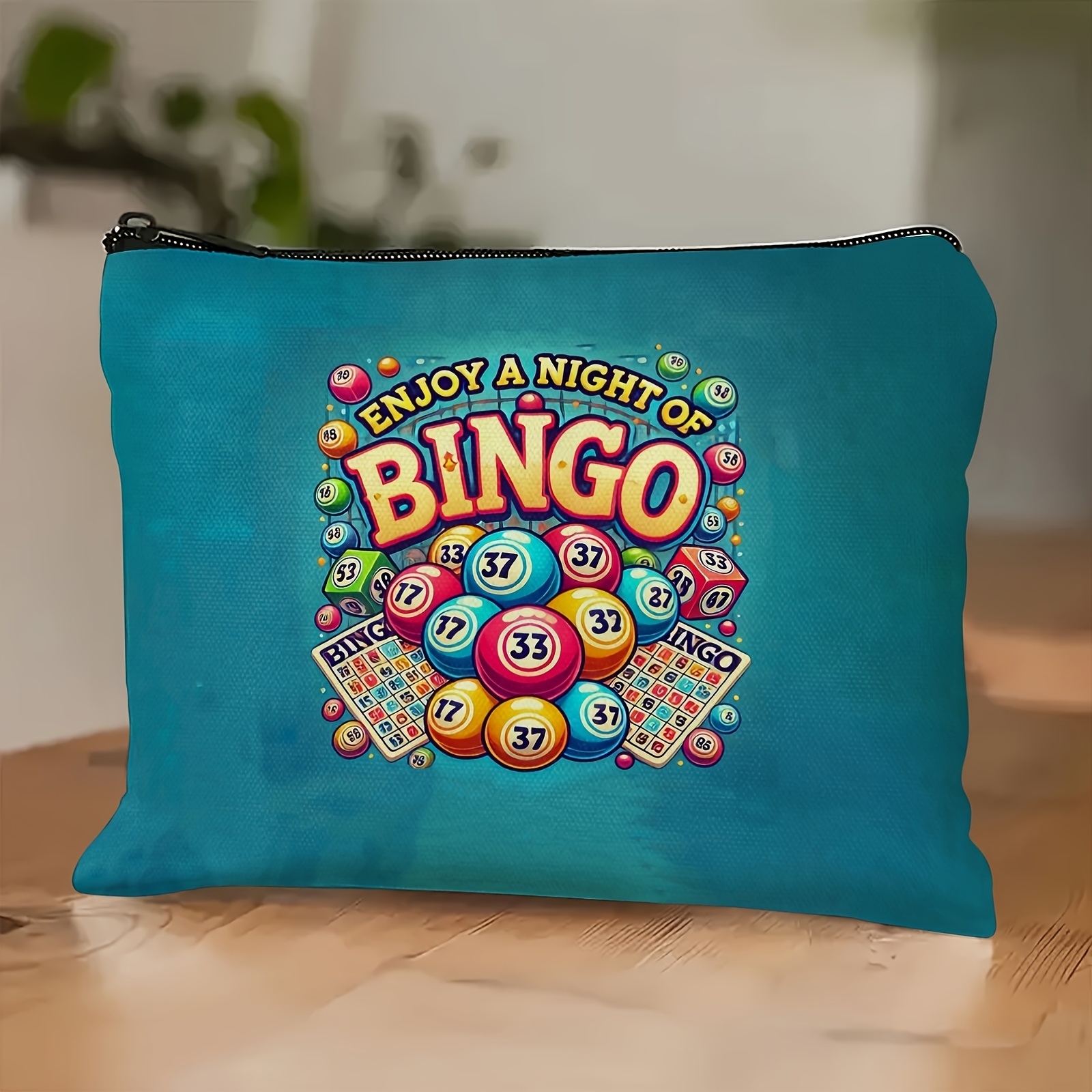 TEMU Set de Bingo Portable Ultime : Sac de Rangement à Fermeture Éclair, Lavable en Machine, Léger , Parfait pour les , les Fêtes et les Jeux !
