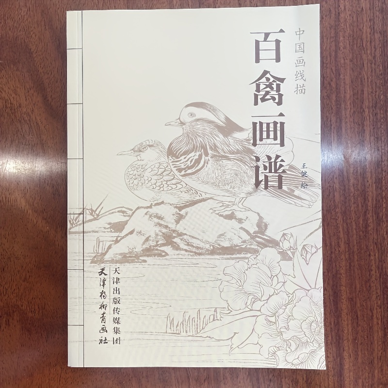 

Chinese Line Drawing Painting Book Of Hundred Birds, Line Drawing And White Drawing Painting Book, Zero-basic Painting White Drawing Draft Chinese Version