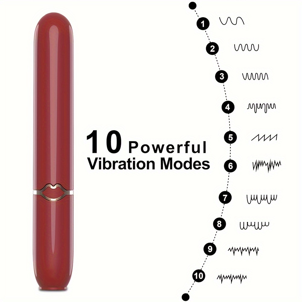 vibrierender lippenstift, weiblicher  , tragbares, wiederaufladbares sexspielzeug,   zur stimulation des weiblichen g-punkts mit 10  , sexspielzeug,  -stimulation, vibrierender massagegerät für erwachsene Produktdetails 2