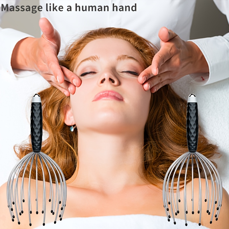 an octopus head massager with 24 claw like heads 360 rolling ball massage on   ends simulates hand kneading sleep aid device     extraction handle portable design featuring soul extraction function for deep relaxation essential for office and home use 0