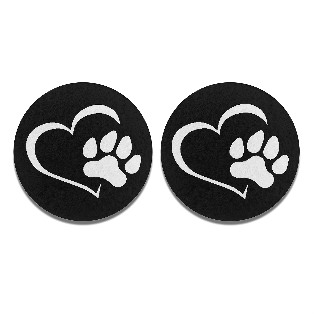 Set Of 2 Adorable Car Coasters Featuring Prints, Perfect For Gifts For Women, Car Decoration, And Additions