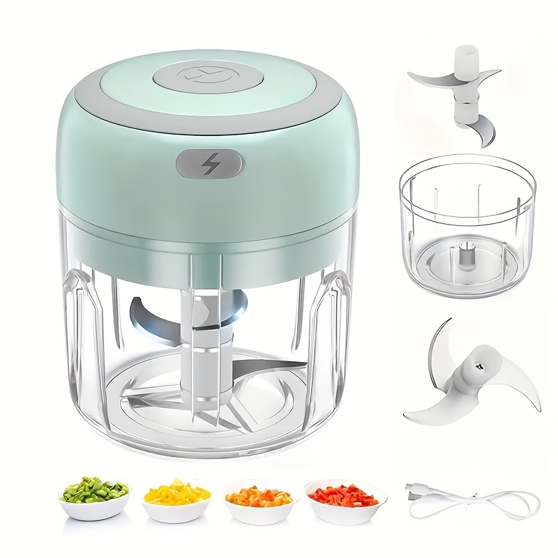 stainless steel electric mini garlic chopper mincer 8 45oz 250ml usb portable meat grinder for nuts vegetables fruits easy to clean cordless kitchen tool father gift Product details 8