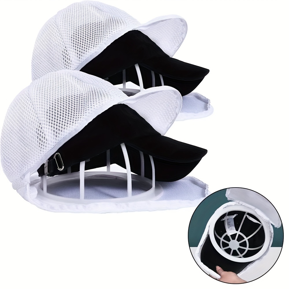 

2-pack Durable Baseball Cap Washer - Anti-wrinkle, Protective Mesh Frame For Washing Machine - Ideal For All Hat Types