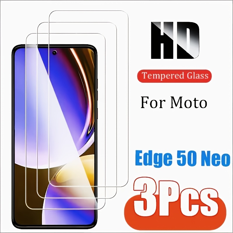TEMU 3pcs Set Suitable For Motorola Edge 50 Neo 5g Smartphone Tempered Film Screen Protector, Compatible With Models