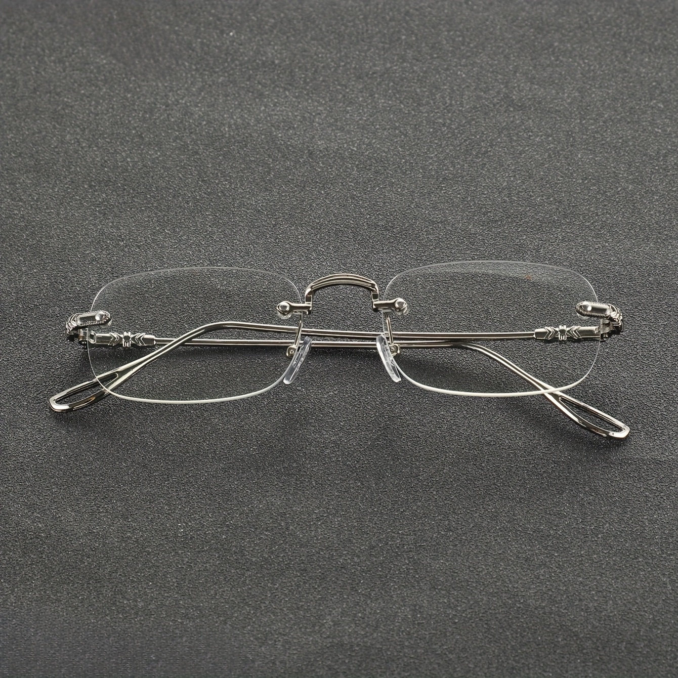 1pc Fashion Frameless Rectangular Unisex Flat Mirror, For Casual Wear And Photography, Neutral Accessory | Chic Plain Glasses