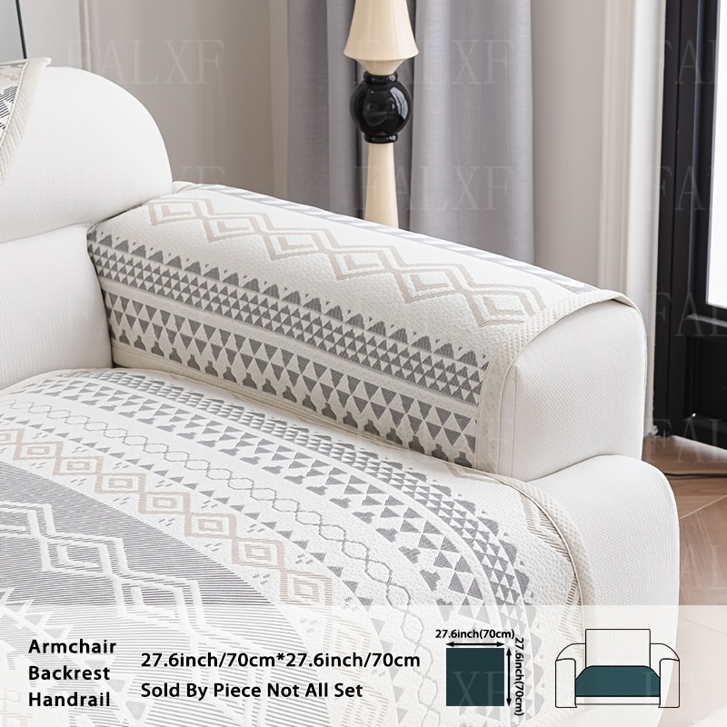 TEMU 1 pièce Housse de coussin de canapé bohème , convient à tous - Coussin rafraîchissant, antidérapant, à l', -peluche, effilochage, lavable en