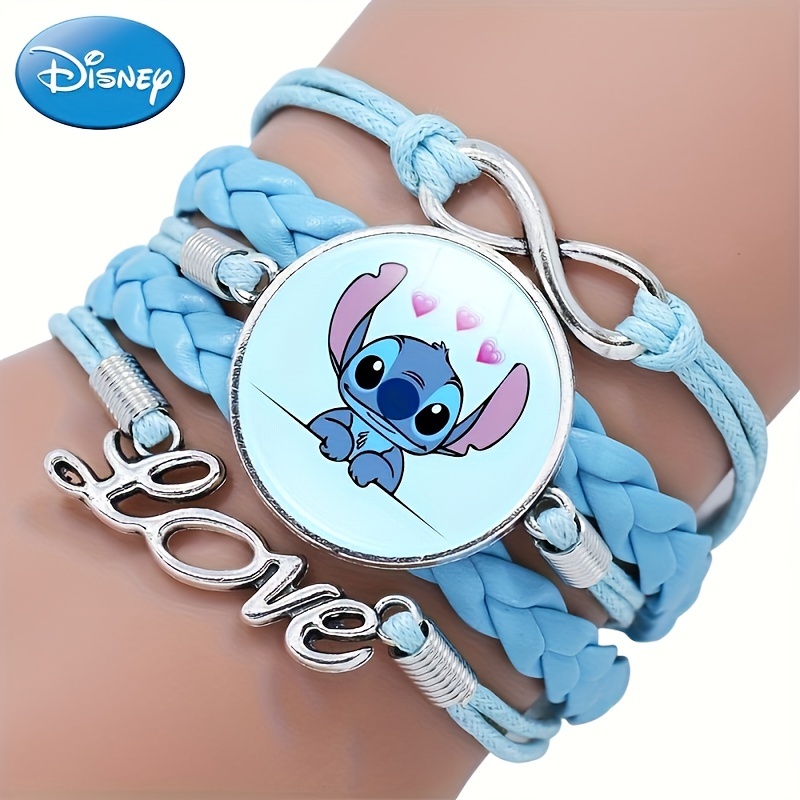 

1pc Disney And Stitch Anime Character Bracelet, Kawaii Cute Cartoon Bracelet Charm Christmas Halloween Gift Birthday Party Gift Valentine's Day Gift