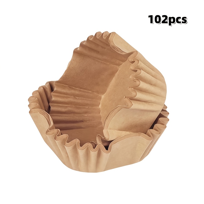 E-shop 102 Stück Runde/Quadratische Einweg Kuchenbackpapier Förmchen mit Rand | Antihaft Wachspapier Einlagen für Mini-Kuchen, Brot, Gebäck und