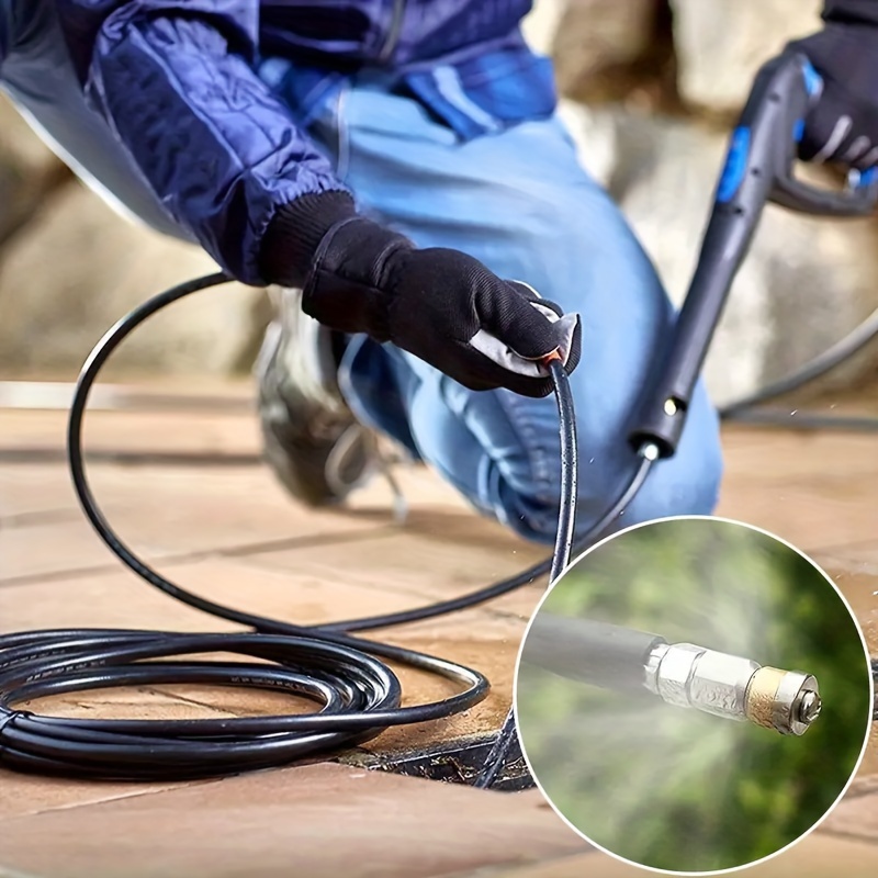 комплет за чистење на канализација со притисок, 5800 psi црево за чистење на воден млаз со агол Детали за производот 3