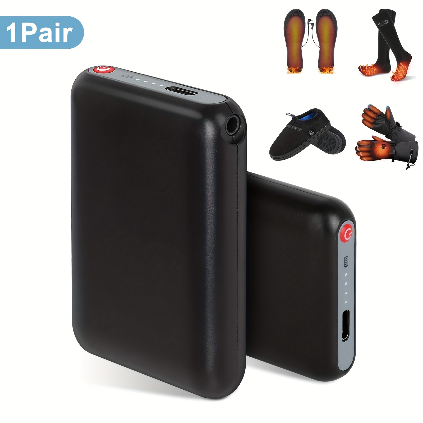 TEMU 5v 5000mah Lithium Polymer Batteries Heated Slipper Battery, Extend Batteries For Heated Socks, Heated Gloves, Heated Insoles, Heated Scarf 5v