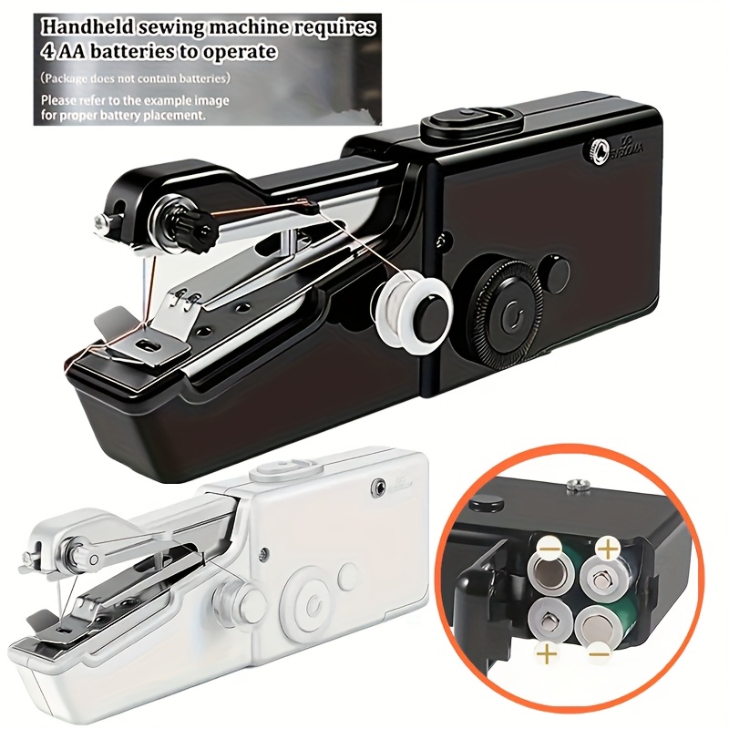 

Portable Handheld Electric Sewing Machine For Beginners - Diy Tool, Battery-powered, Includes 3 Thread Colors, , Requires 4 Aa Batteries (not Included), Sewing Machine Accessories