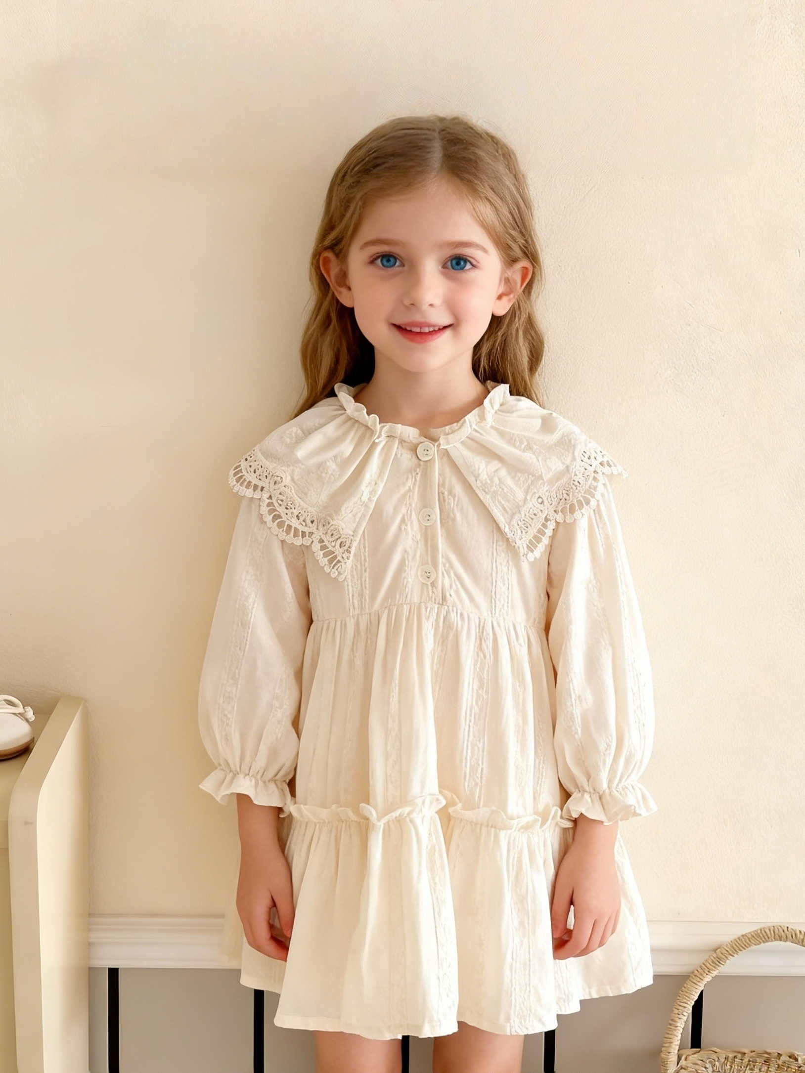 white lace detail dress Open Back Lace Detail Dress White main image 0