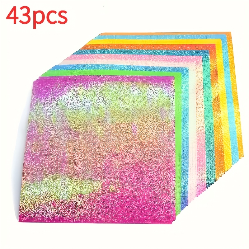 TEMU Random 43 Sheets Of Glitter Paper, Featuring Shimmering Surfaces – Ideal For Scrapbooking, Party Decorations, School Projects, Weddings, And