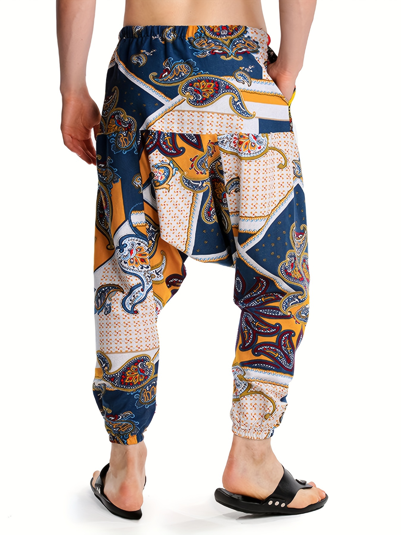 Mens 100% Cotton Casual Pants with Pockets - Cosmic Serenity Shop