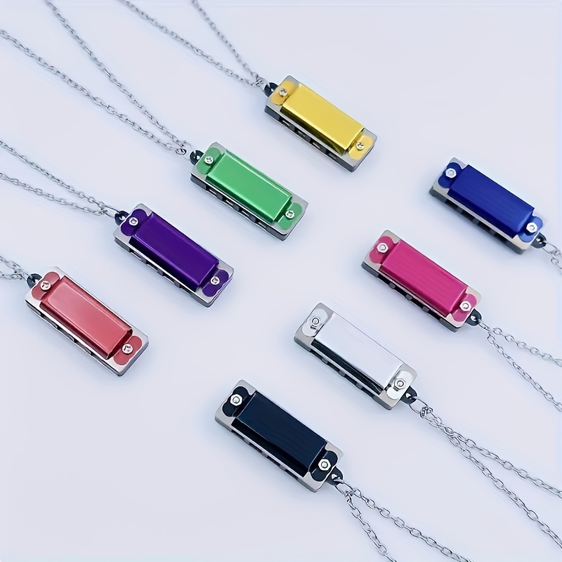 

Necklace, Harmonica, Harmonica, Party Gift, 4-hole, 8-tone Mini Harmonica, 4-hole And 9-tone Harmonica, Songs, Christmas Gift, Men's Necklace, Vintage Accessories