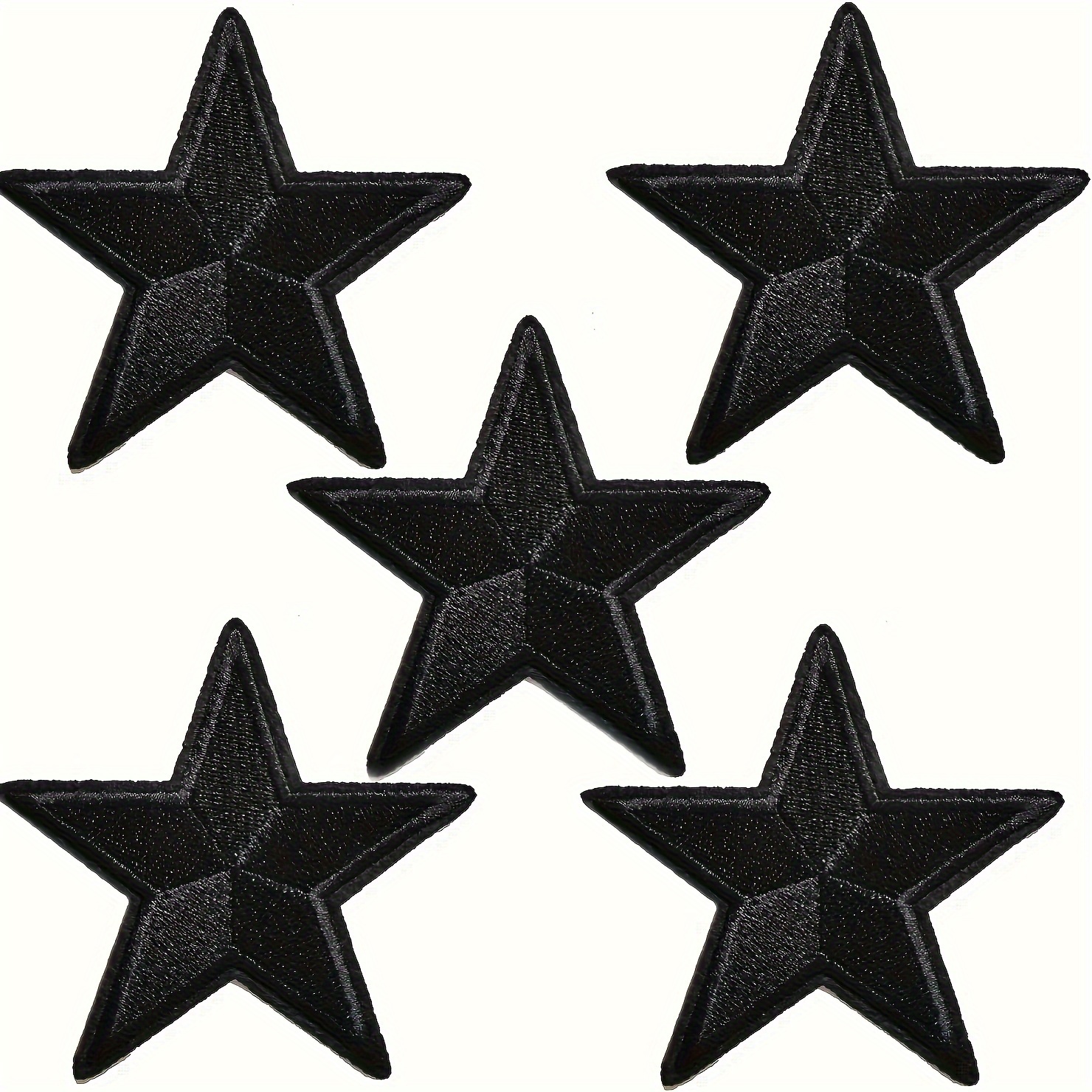 

5pcs Black Embroidered Patches, Iron-on/sew-on Appliques For And Accessories