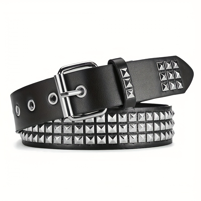 

Metal Punk Rock Rivet Belt, Gothic Belt For Jeans, Ideal Gift Choice