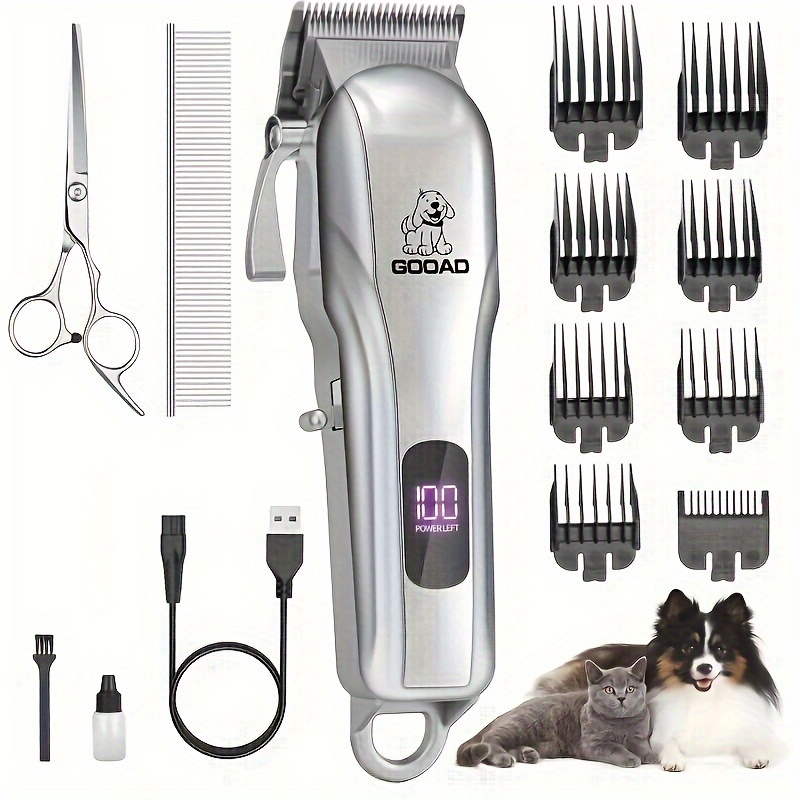 

Gooad Dog Clippers For Grooming, Dog Grooming Kit, Cordless Dog Grooming Clippers For Thick Coats, Dog Hair Trimmer, Low Noise Dog Shaver, Quiet Pet Hair Clippers For Dogs And Cats.