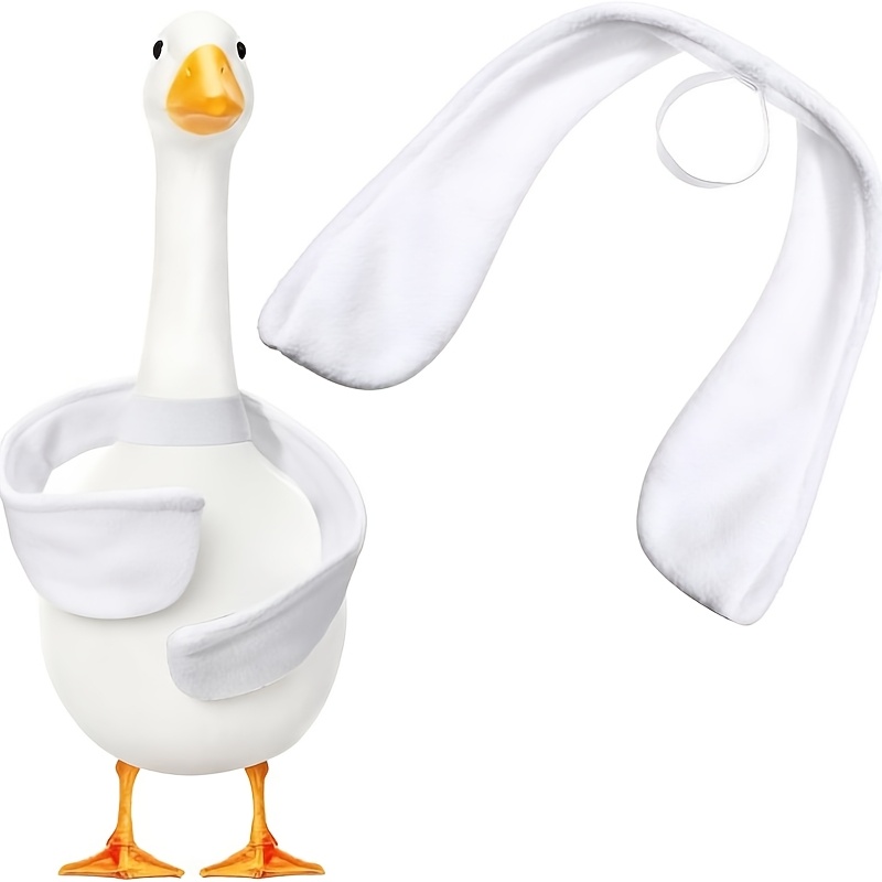TEMU Nouvel accessoire de costume d'oie blanche à ailes pour porche pour Halloween, Noël, fêtes, patio extérieur, cour et décoration de pelouse