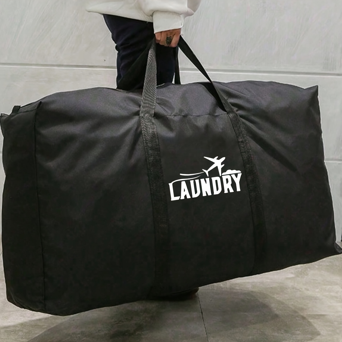 item picture extra large capacity moving packing luggage bag with laundry and airplane pattern portable wedding dress storage bag heavy duty travel duffle bag multifunctional foldable space saving organizer reusable handbag for clothes and quilt bags