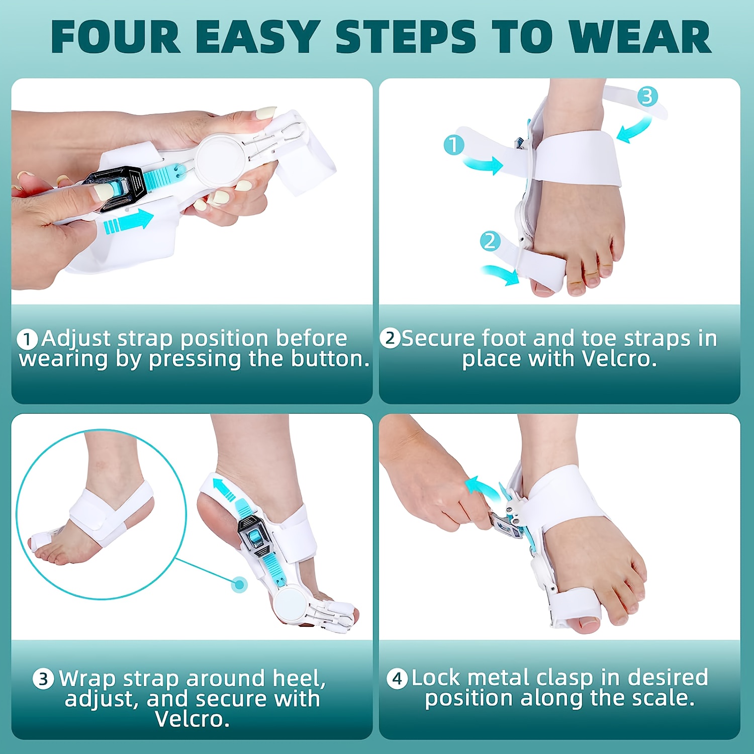 Upgraded Bunion Corrector for Women & Men, Orthopedic Bunions Correction, Adjustable Bunion Splint Suitable for Left/Right Feet Foot Comfort Support