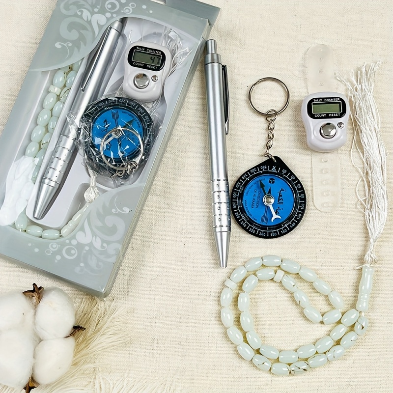 ramadan gift box featuring 33 prayer beads a timer and a   compass set popular in   east   muslim holiday gifts details 2