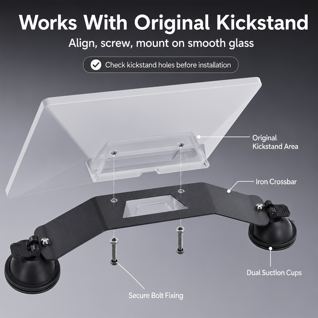 TEMU Starlink Mini Vehicle Universal Bracket, Suitable For Starlink Mini Dual Suction Cup Design Bracket, Starlink Mini Bracket, Compatible With